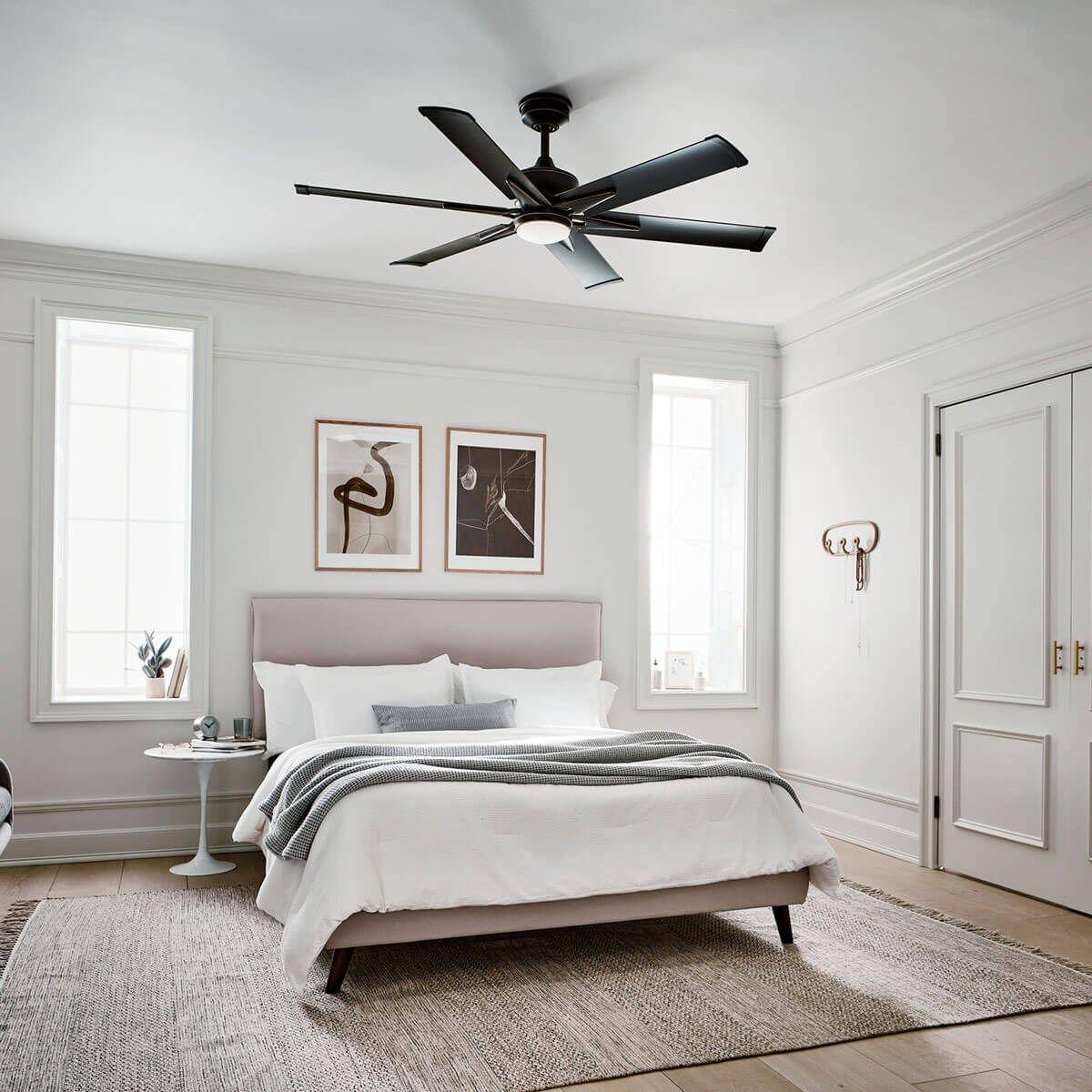 Szeplo Patio 60 Inch Olde Bronze LED Wet Rated Ceiling Fan with Wall Control - Bees Lighting