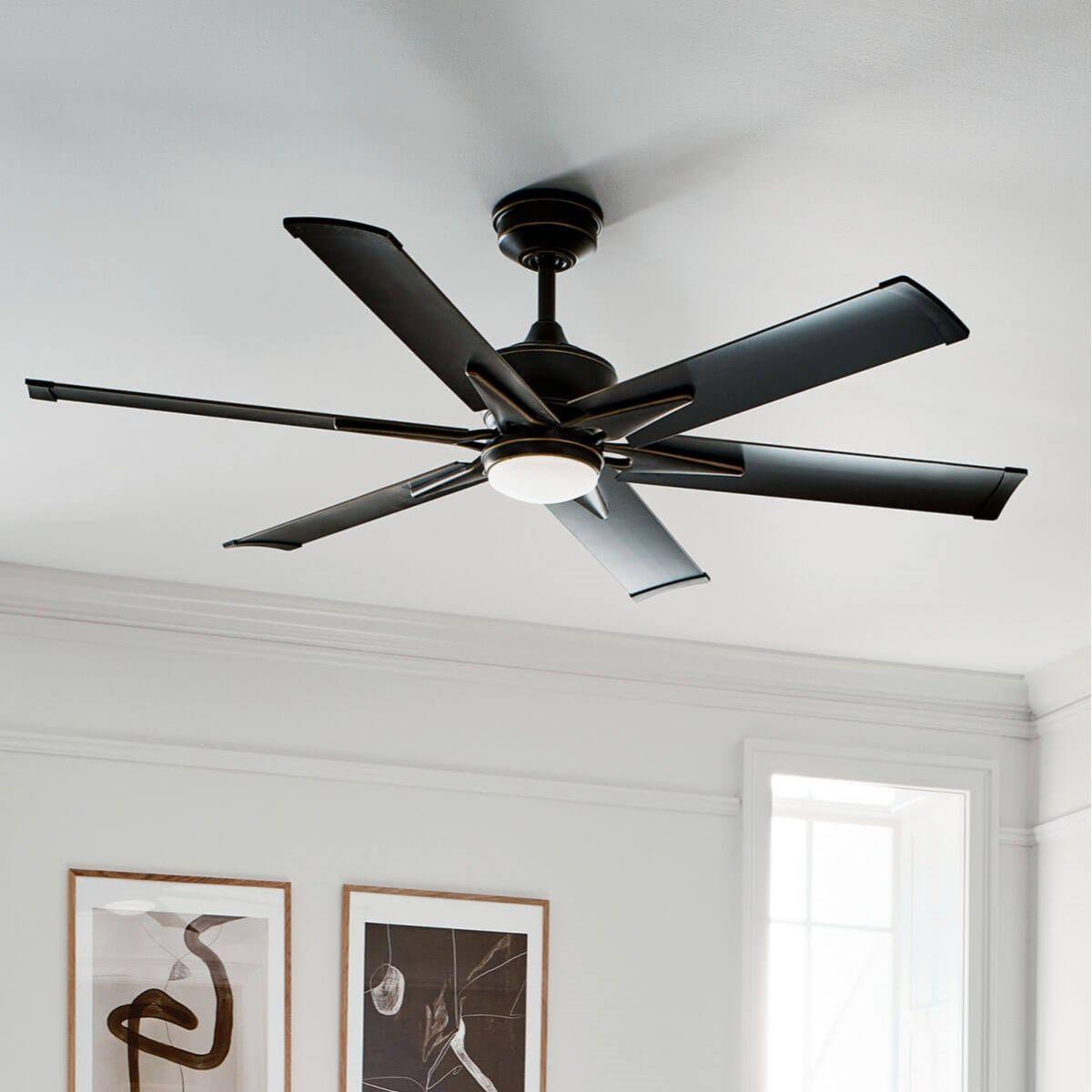 Szeplo Patio 60 Inch Olde Bronze LED Wet Rated Ceiling Fan with Wall Control - Bees Lighting