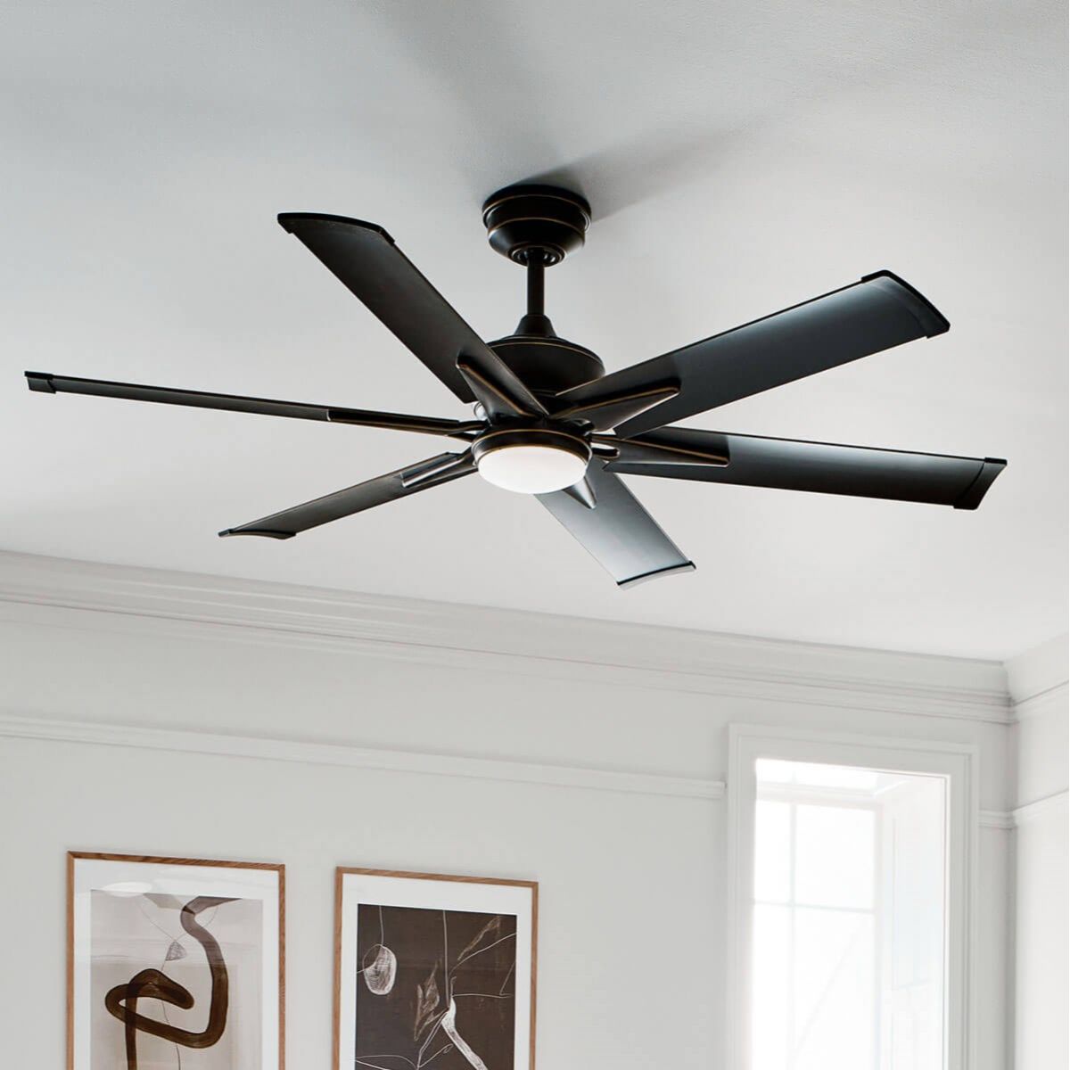 Szeplo Patio 60 Inch Olde Bronze LED Wet Rated Ceiling Fan with Wall Control - Bees Lighting