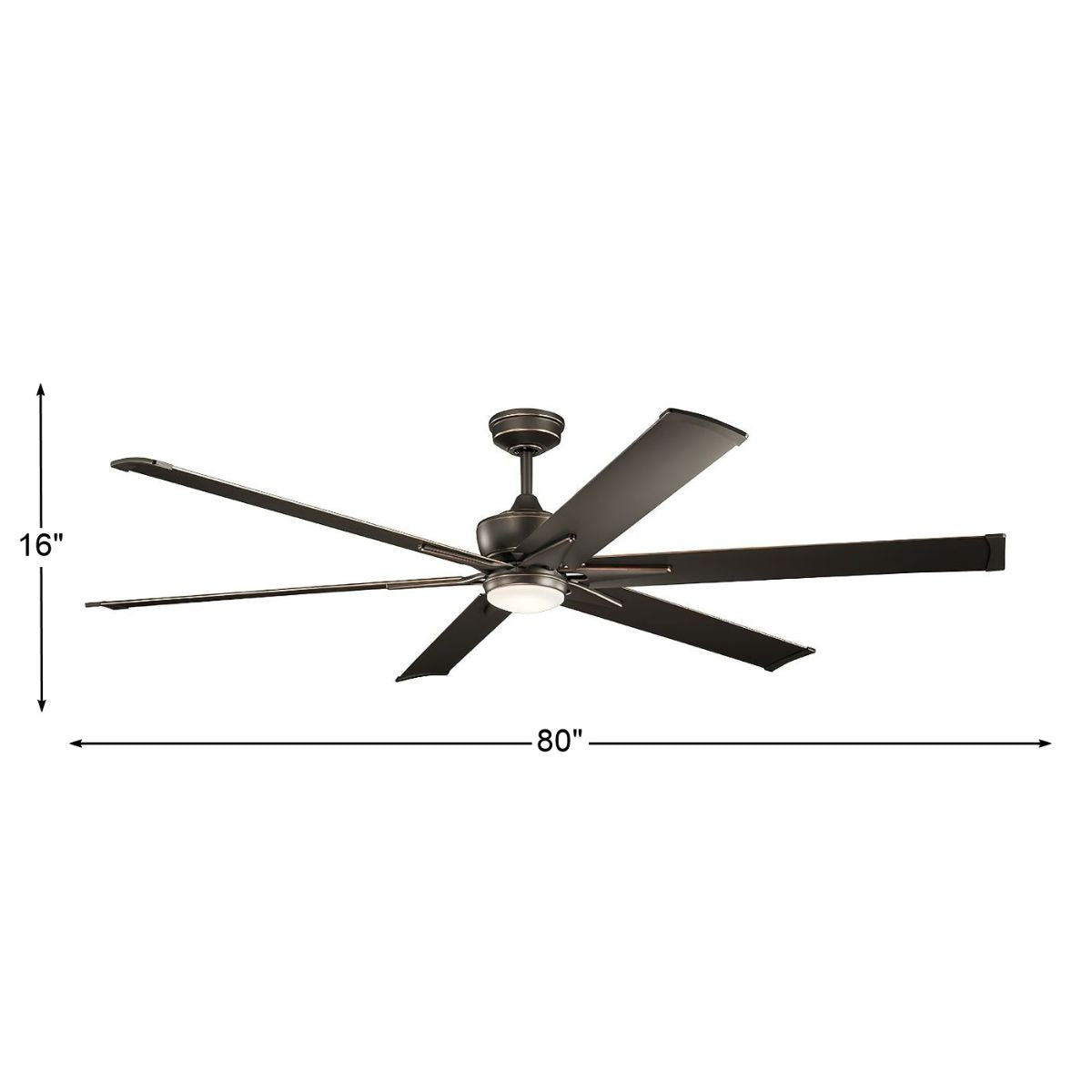 Szeplo Patio 80 Inch Olde Bronze Outdoor LED Large Ceiling Fan with Wall Control - Bees Lighting
