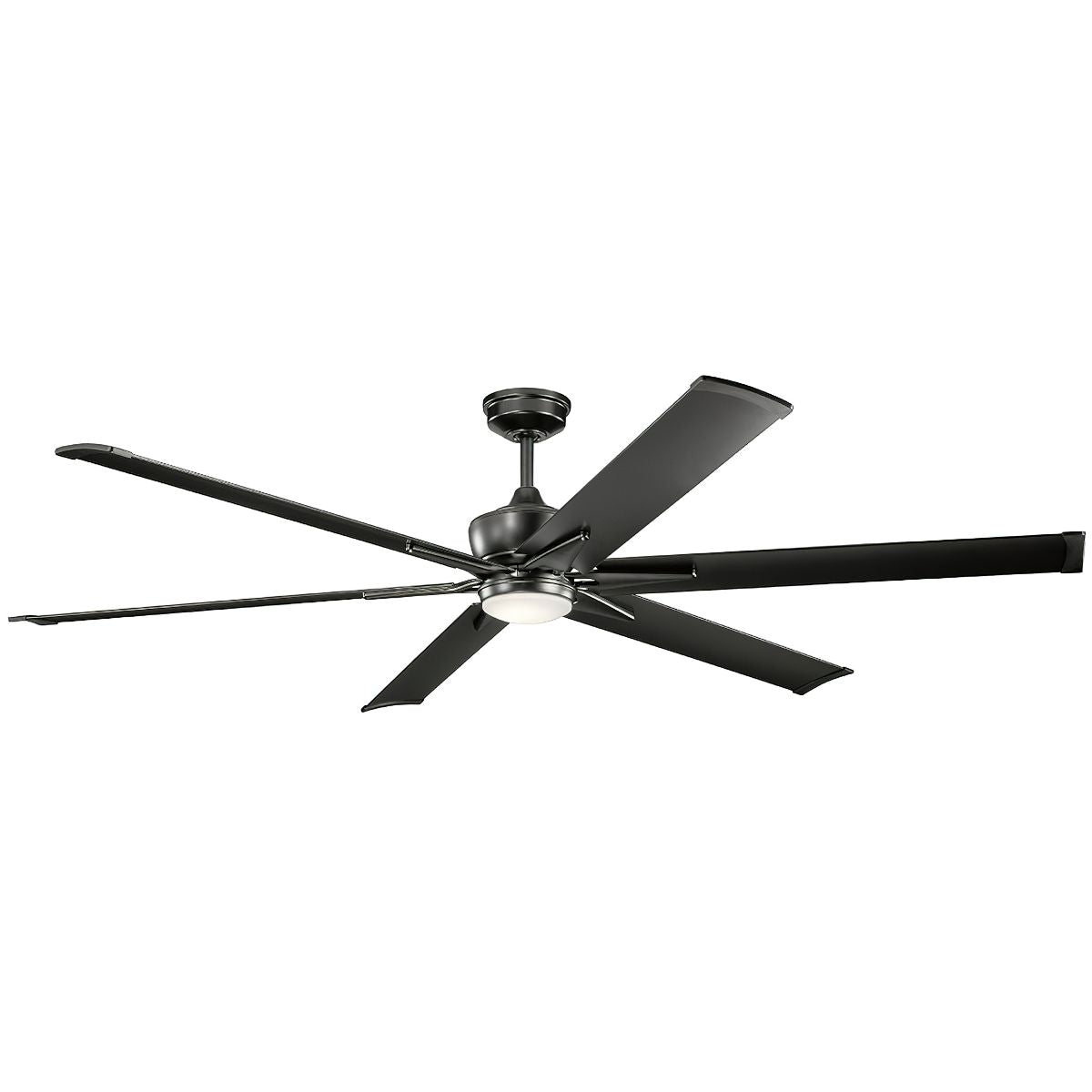 Szeplo Patio 80 Inch Satin Black Outdoor LED Large Ceiling Fan with Wall Control - Bees Lighting