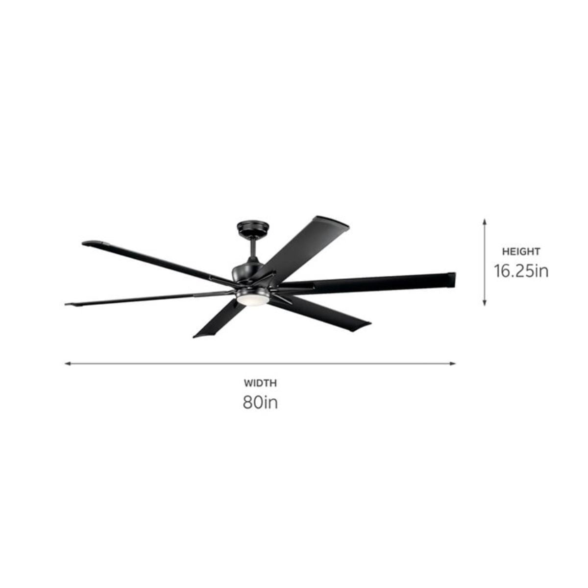 Szeplo Patio 80 Inch Windmill Outdoor Ceiling Fan With Light, Wall Control Included