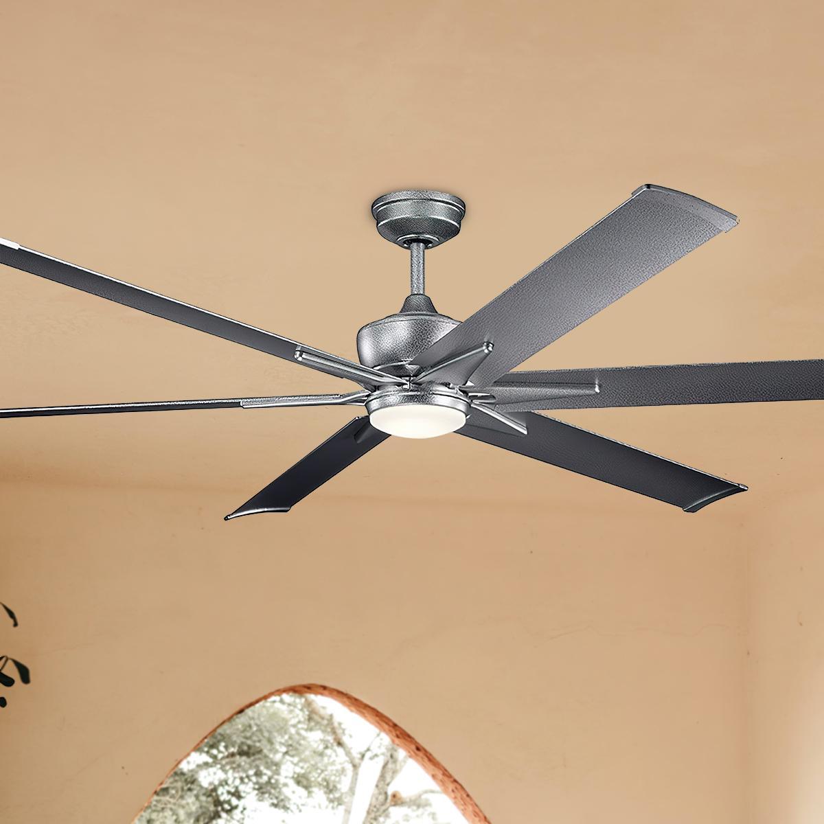 Szeplo Patio 80 Inch Windmill Outdoor Ceiling Fan With Light, Wall Control Included - Bees Lighting