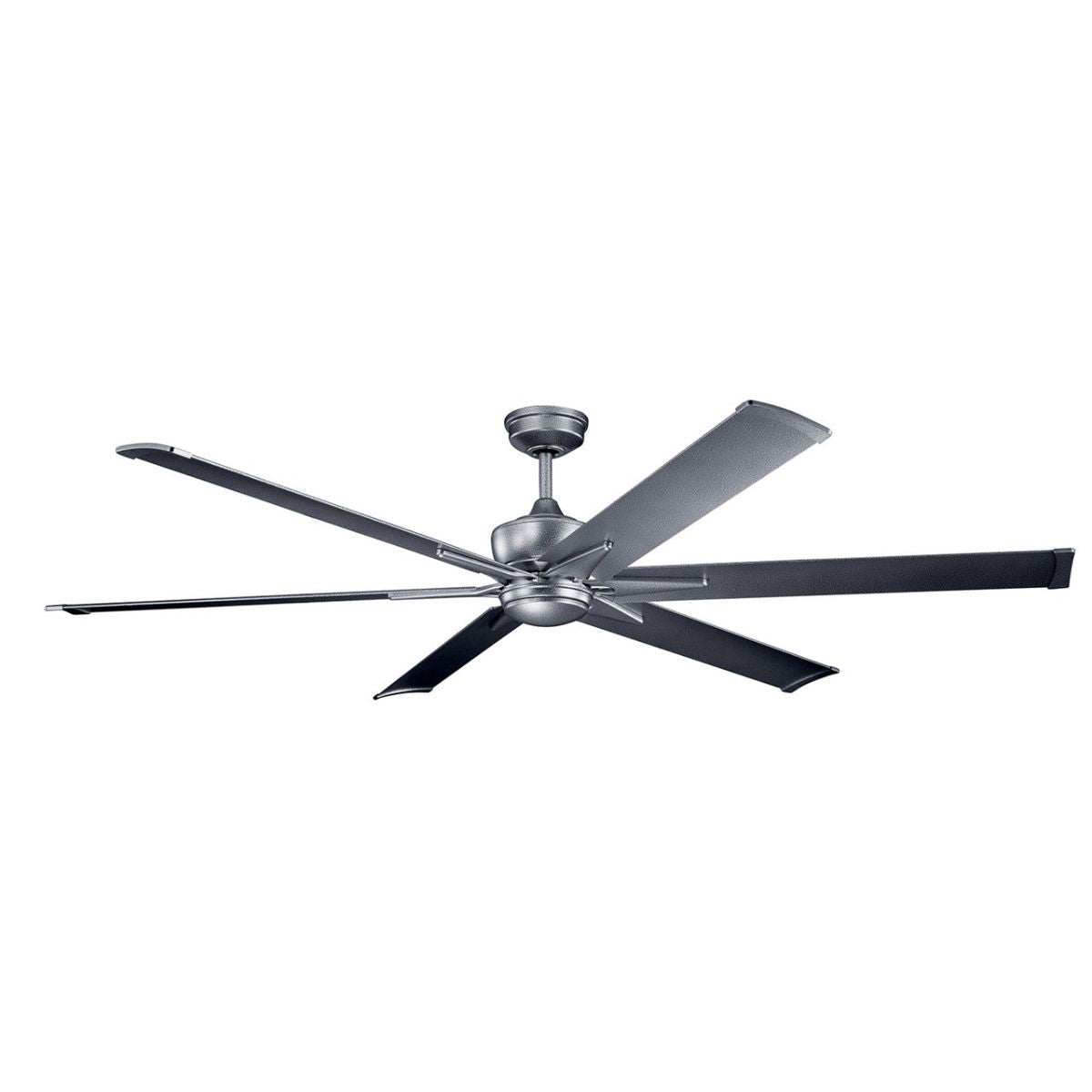 Szeplo Patio 80 Inch Weathered Steel Outdoor LED Large Ceiling Fan with Wall Control - Bees Lighting