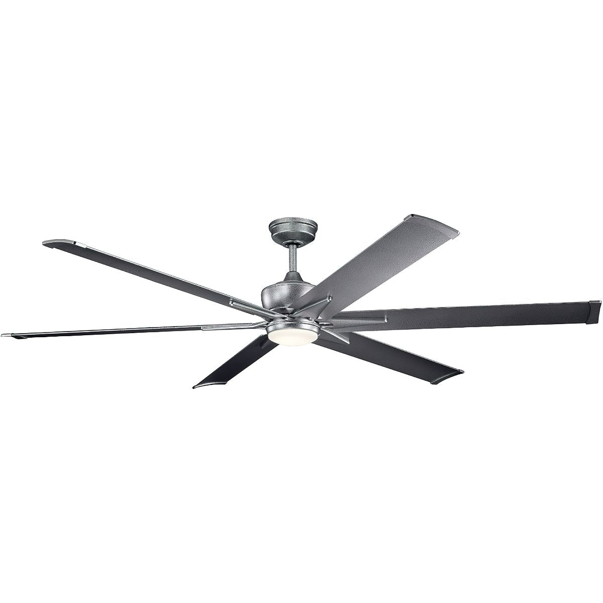 Szeplo Patio 80 Inch Weathered Steel Outdoor LED Large Ceiling Fan with Wall Control - Bees Lighting
