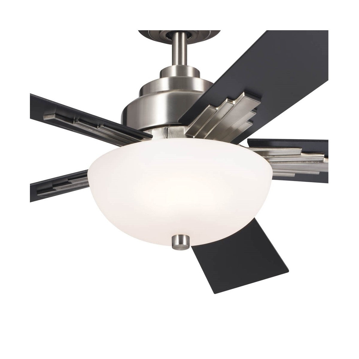 Vinea 52 Inch Brushed Stainless Steel LED Retro Ceiling Fan with Remote - Bees Lighting