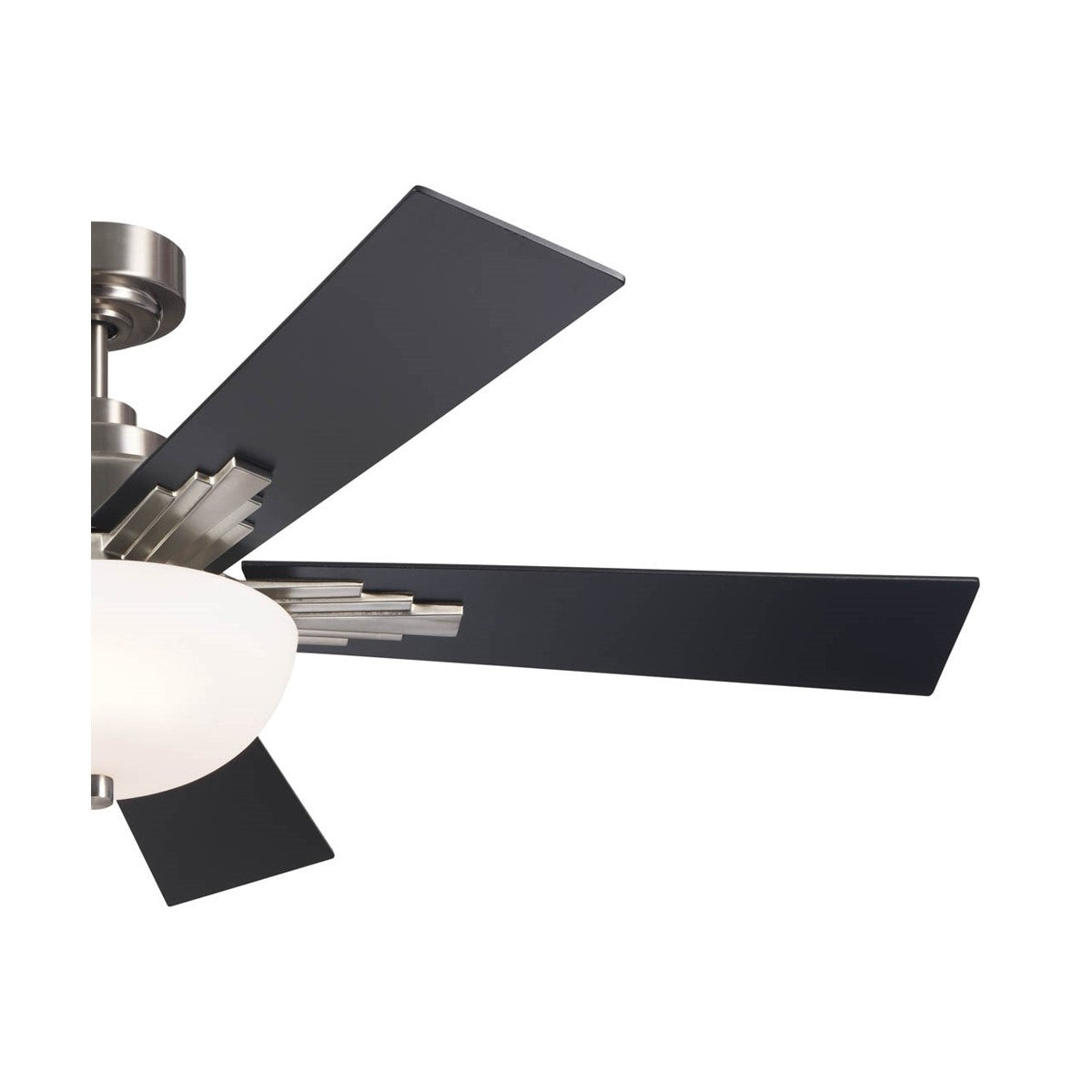 Vinea 52 Inch Brushed Stainless Steel LED Retro Ceiling Fan with Remote - Bees Lighting
