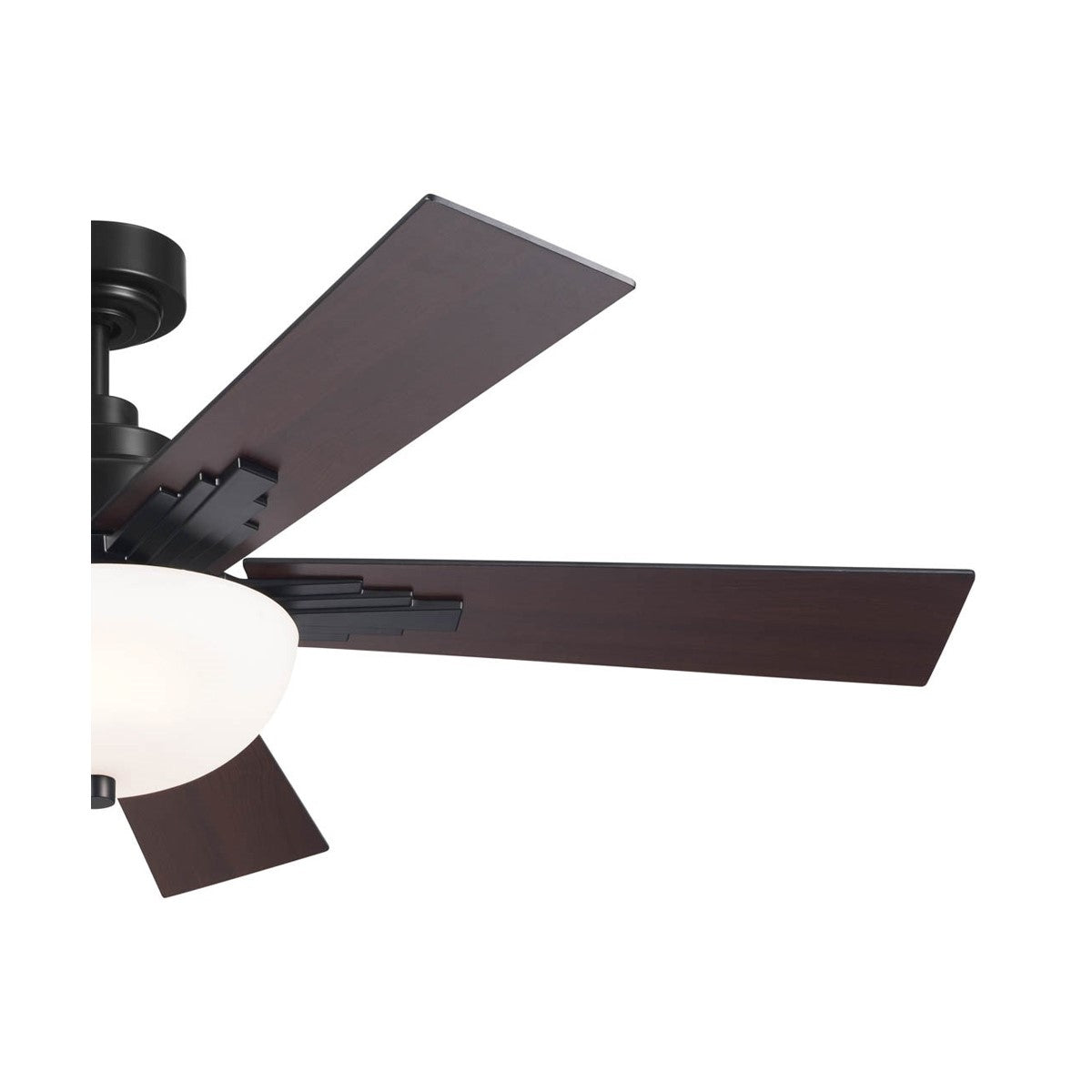 Vinea 52 Inch Satin Black LED Retro Ceiling Fan with Remote - Bees Lighting