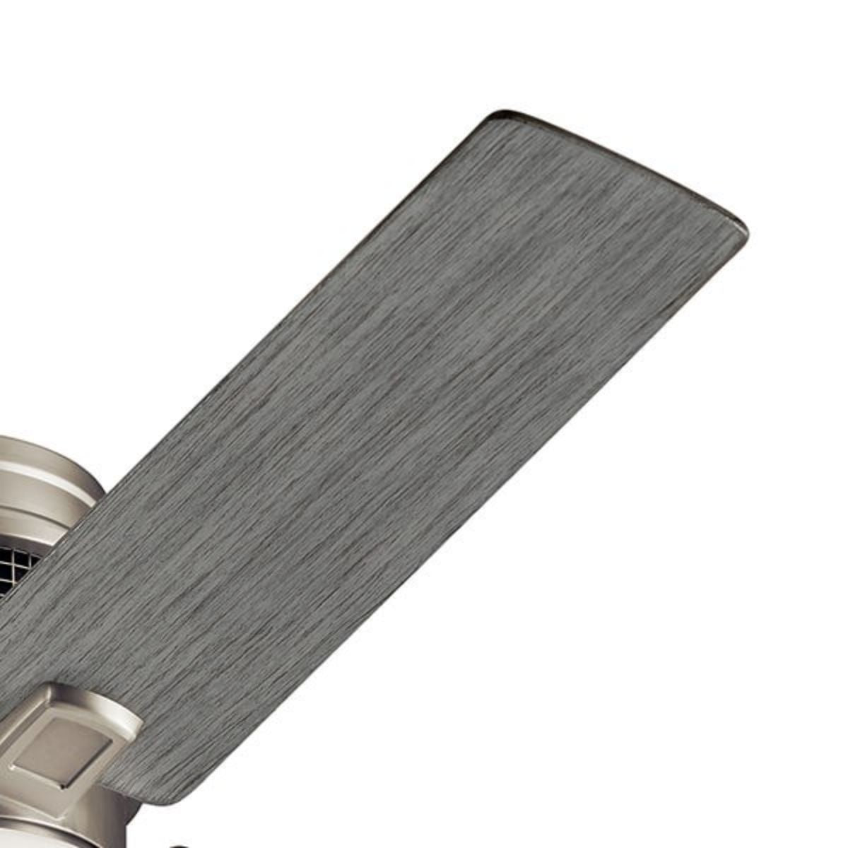 Chiara 52 Inch Vintage Brushed Nickel LED Hugger Ceiling Fan with Wall Control - Bees Lighting
