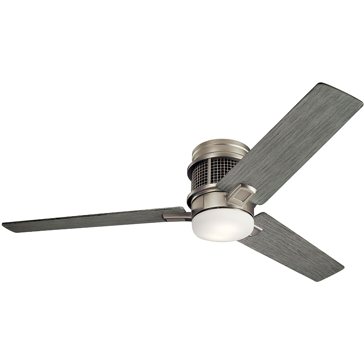 Chiara 52 Inch Vintage Brushed Nickel LED Hugger Ceiling Fan with Wall Control - Bees Lighting