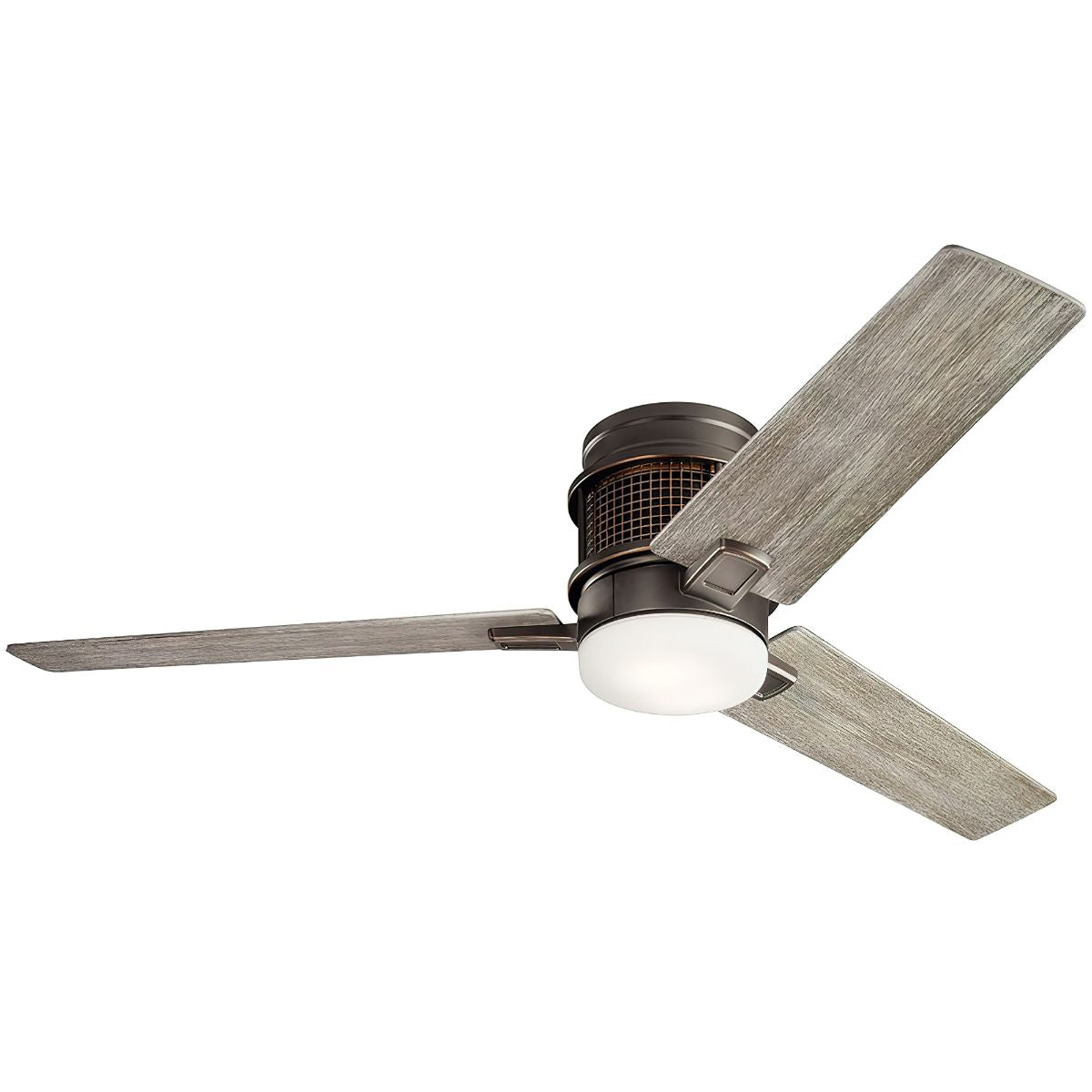 Chiara 52 Inch Vintage Olde Bronze LED Hugger Ceiling Fan with Wall Control - Bees Lighting