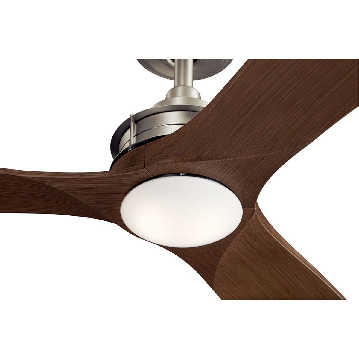 Ried 56 Inch Brushed Nickel Damp Rated Ceiling Fan with Wall Control - Bees Lighting