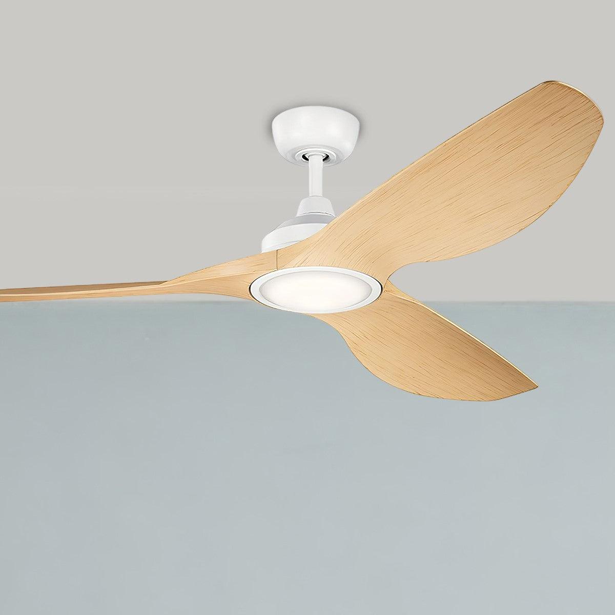 Imari 65 Inch Propeller Indoor/Outdoor Ceiling Fan With Light, Wall Control Included - Bees Lighting