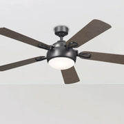 Humble 60 Inch Anvil Iron and Gray LED Ceiling Fan with Wall Control - Bees Lighting