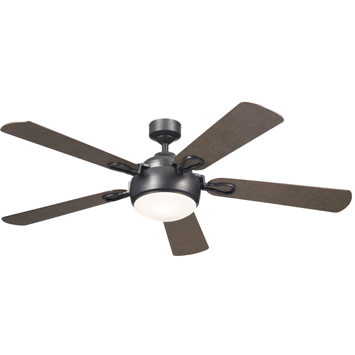 Humble 60 Inch Anvil Iron and Gray LED Ceiling Fan with Wall Control - Bees Lighting
