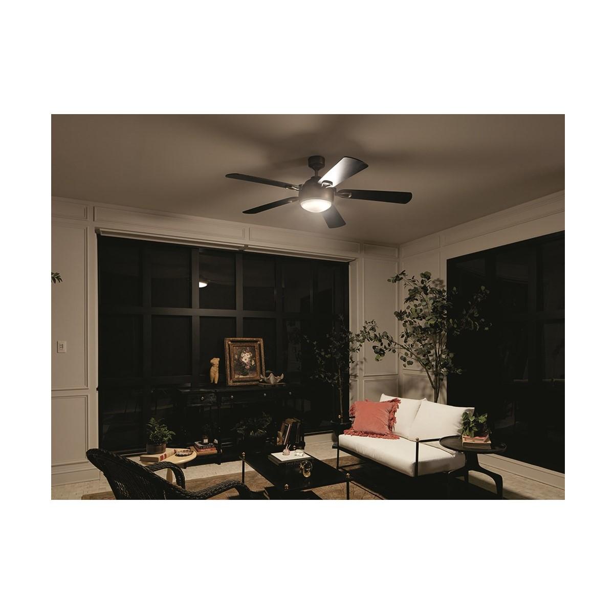 Humble 60 Inch Bronze and Black LED Ceiling Fan with Wall Control - Bees Lighting