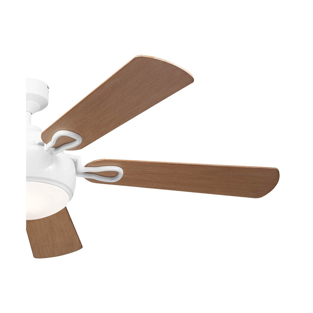 Humble 60 Inch White and Maple LED Ceiling Fan with Wall Control - Bees Lighting