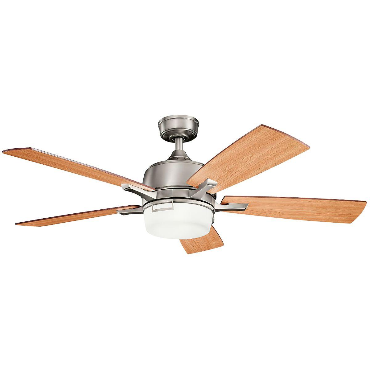Leeds 52 Inch Ceiling Fan With Light, Wall Control Included