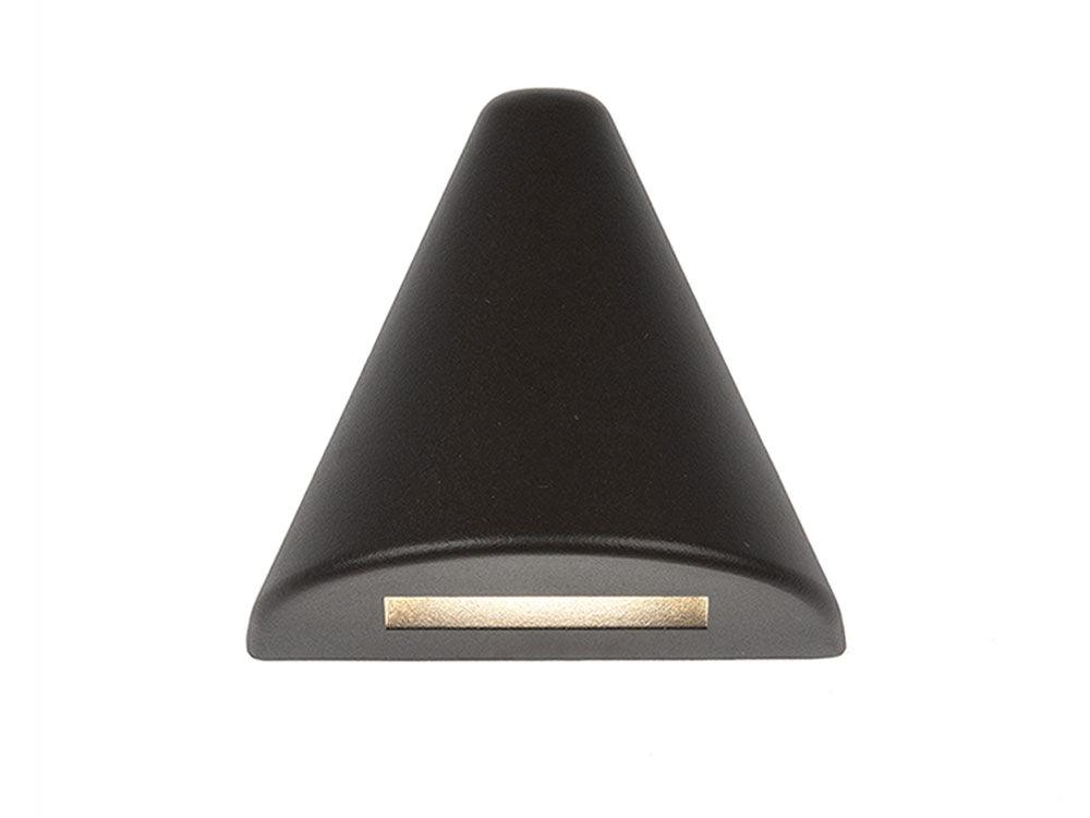 2.8W 60 Lumens LED Deck and Patio Light 3000K Triangle Bronze on Brass
