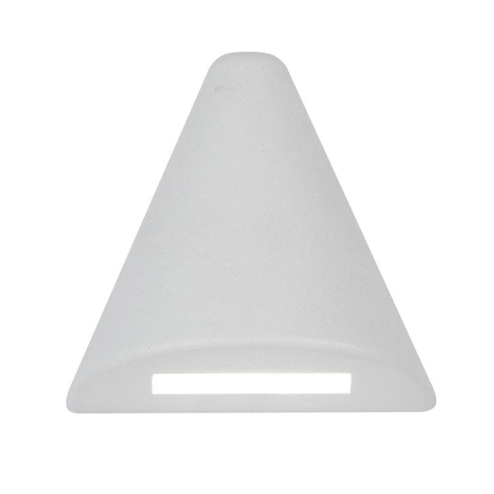 2.8W 60 Lumens LED Deck and Patio Light 3000K Triangle White on Aluminum