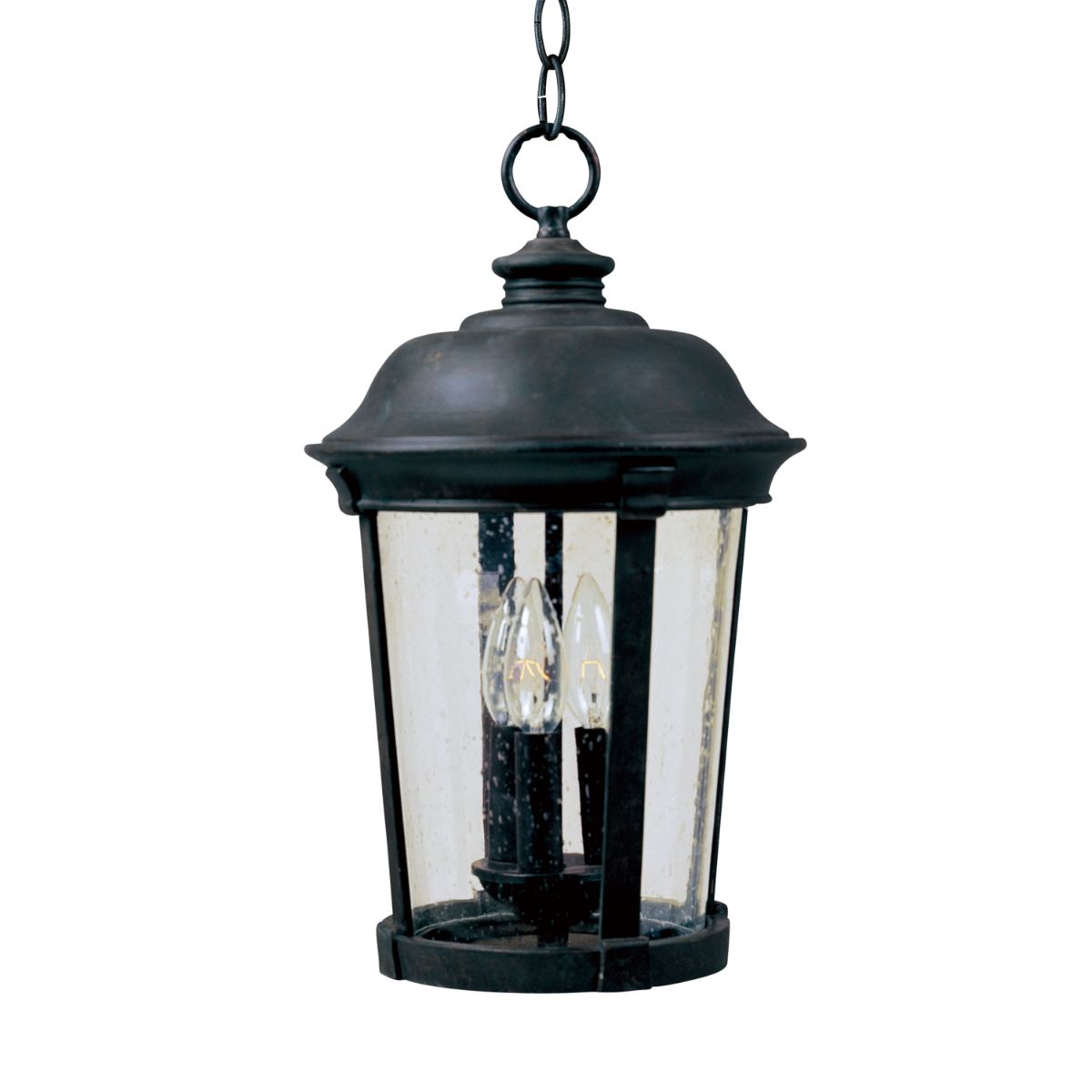 Dover DC 20 in. 3 Lights Outdoor Hanging Lantern Bronze Finish
