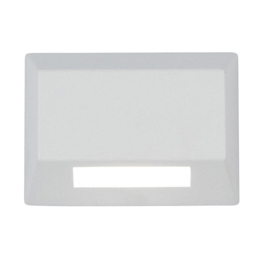 2.8W 75 Lumens LED Deck and Patio Light 2700K Square White on Aluminum