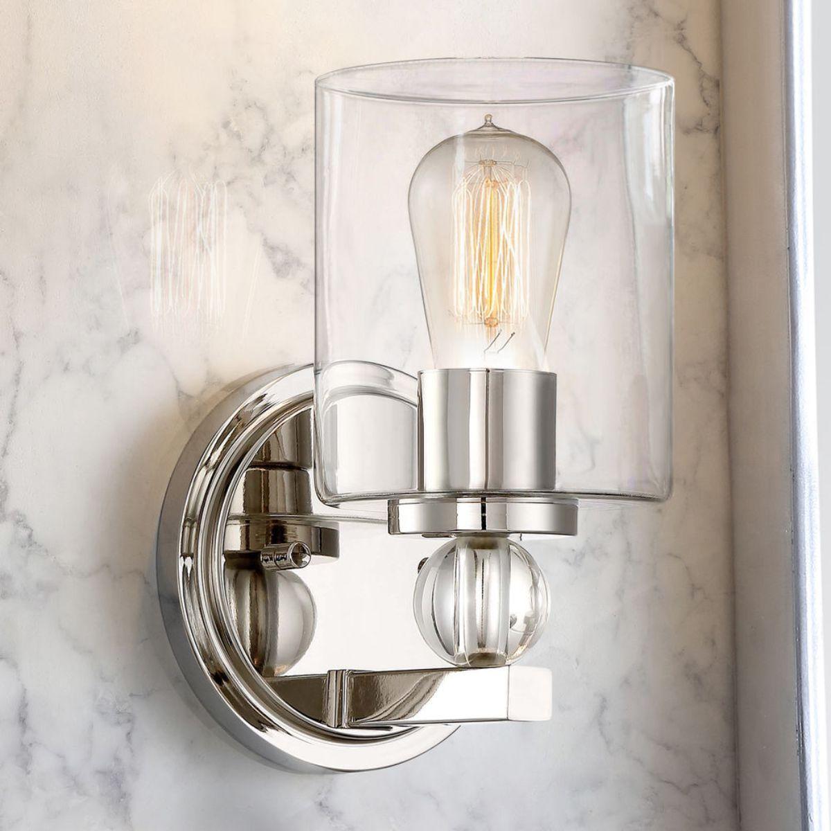 Studio 5 10 in. Wall Sconce Polished Nickel finish - Bees Lighting