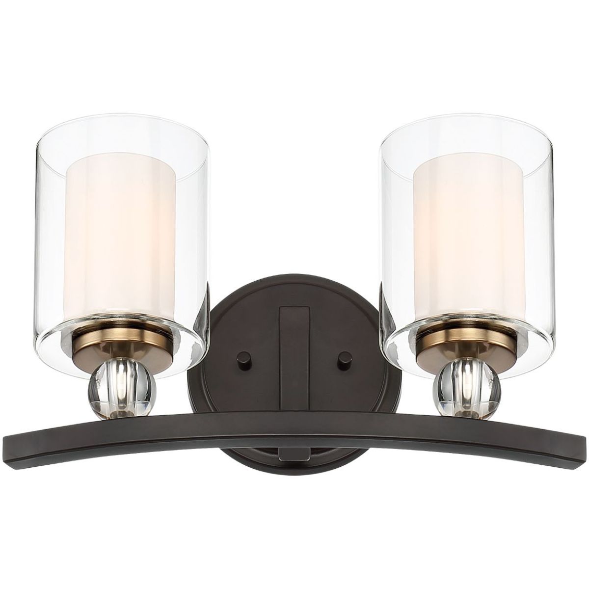 Studio 5 16 in. 2 Lights Vanity Light Bronze & Brass finish - Bees Lighting