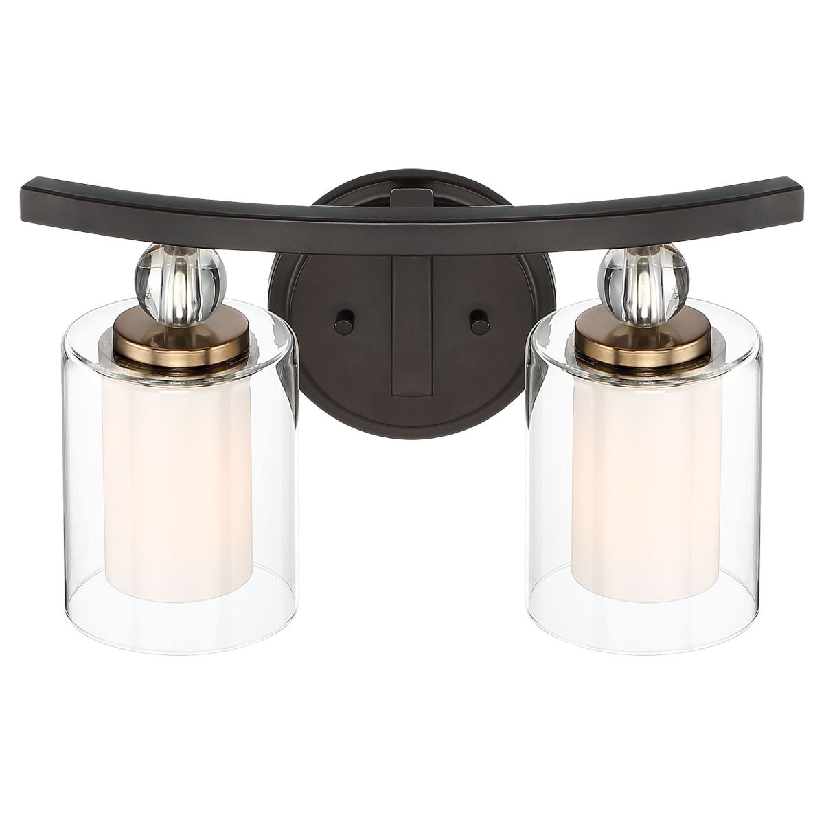 Studio 5 16 in. 2 Lights Vanity Light Bronze & Brass finish - Bees Lighting