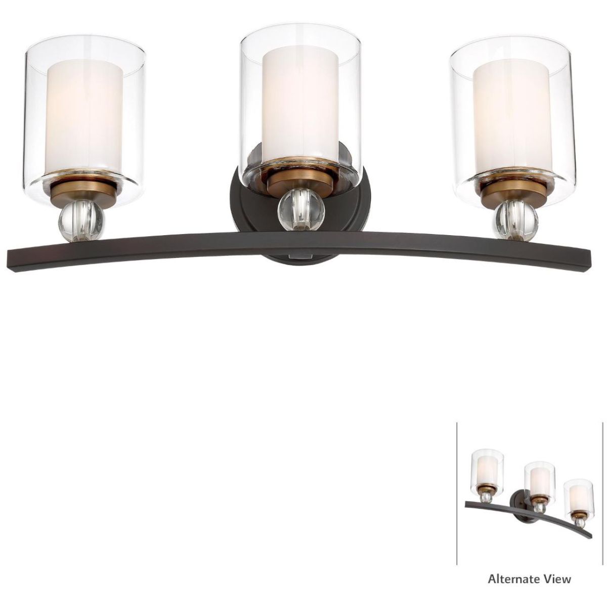 Studio 5 24 in. 3 Lights Vanity Light Bronze & Brass finish - Bees Lighting