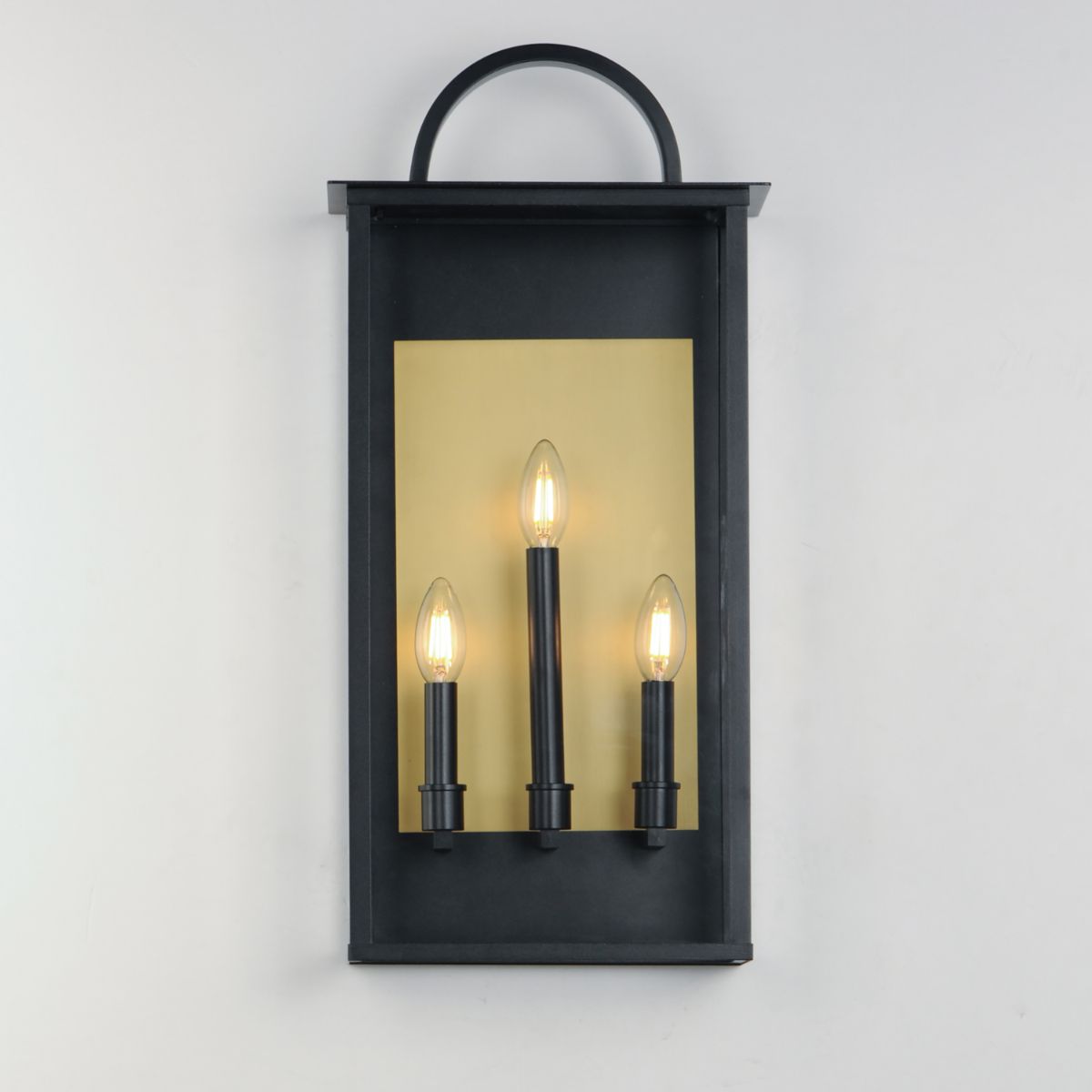 Manchester 24 in. 3 Lights Outdoor Wall Sconce Black Finish - Bees Lighting