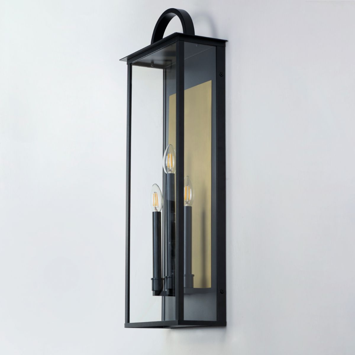 Manchester 30 in. 3 Lights Outdoor Wall Sconce Black Finish - Bees Lighting