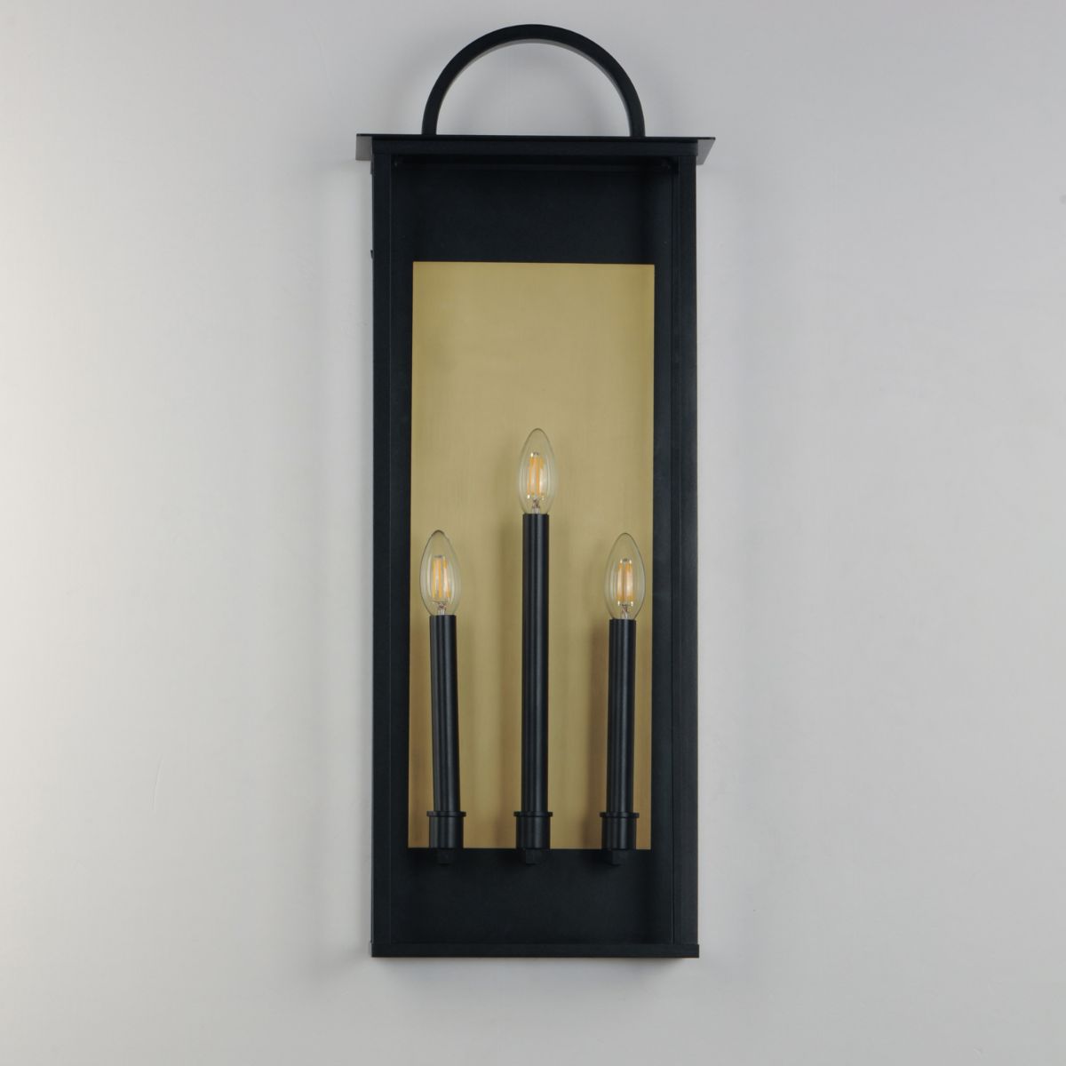 Manchester 30 in. 3 Lights Outdoor Wall Sconce Black Finish - Bees Lighting