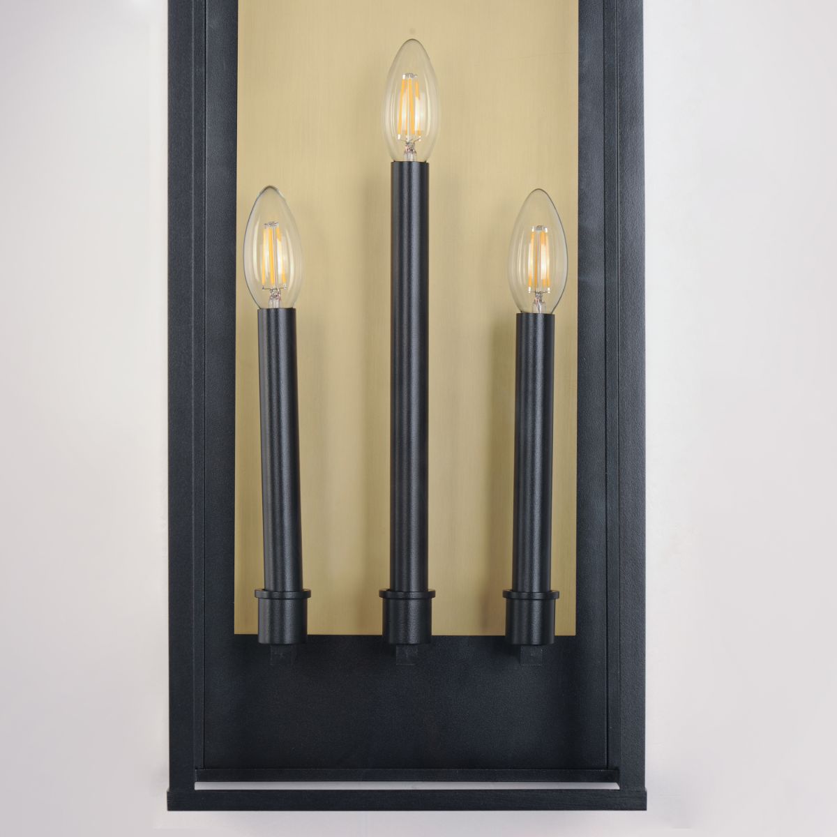 Manchester 30 in. 3 Lights Outdoor Wall Sconce Black Finish - Bees Lighting