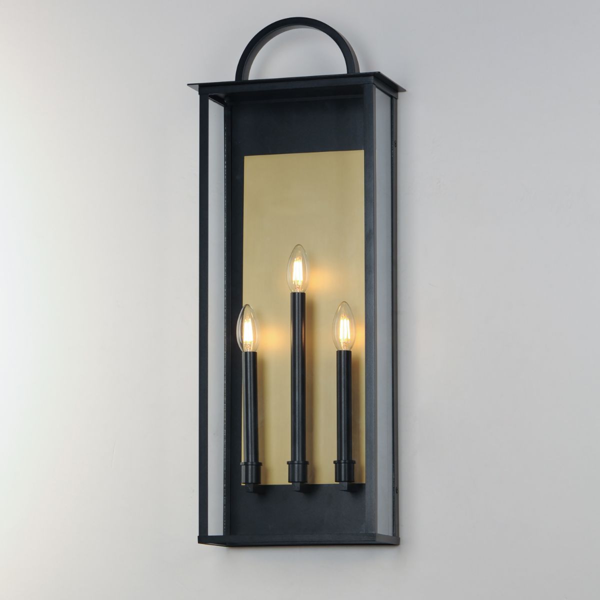 Manchester 30 in. 3 Lights Outdoor Wall Sconce Black Finish - Bees Lighting