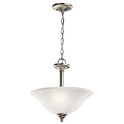 Wynberg 15" 2-Light Pendant, Brushed Nickel Finish - Bees Lighting