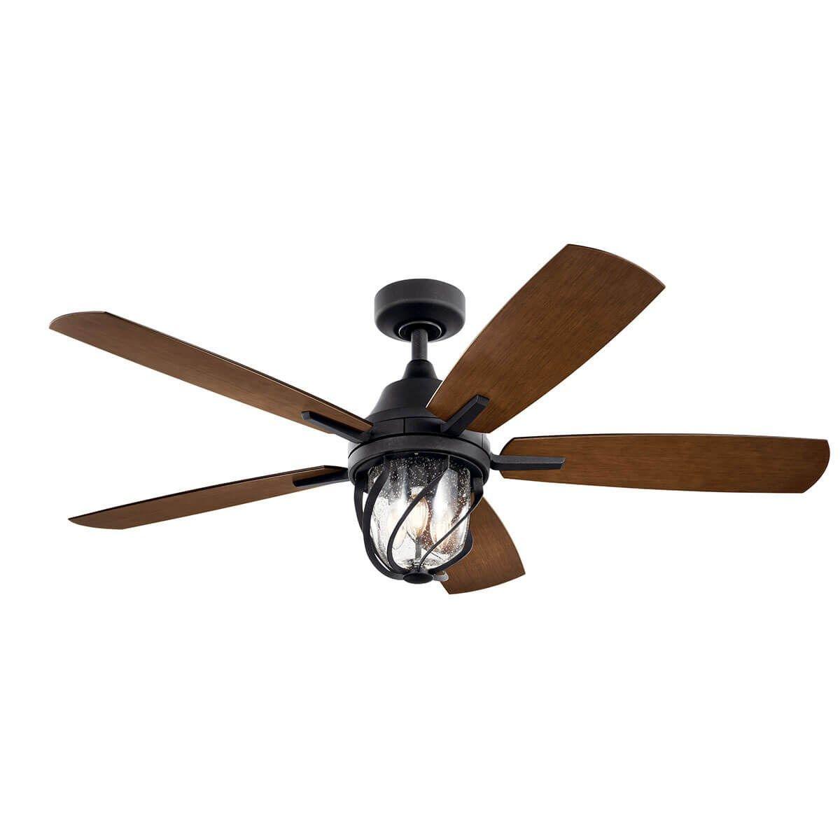 Lydra 52 Inch Rustic Caged Indoor/Outdoor Ceiling Fan With Light And Remote