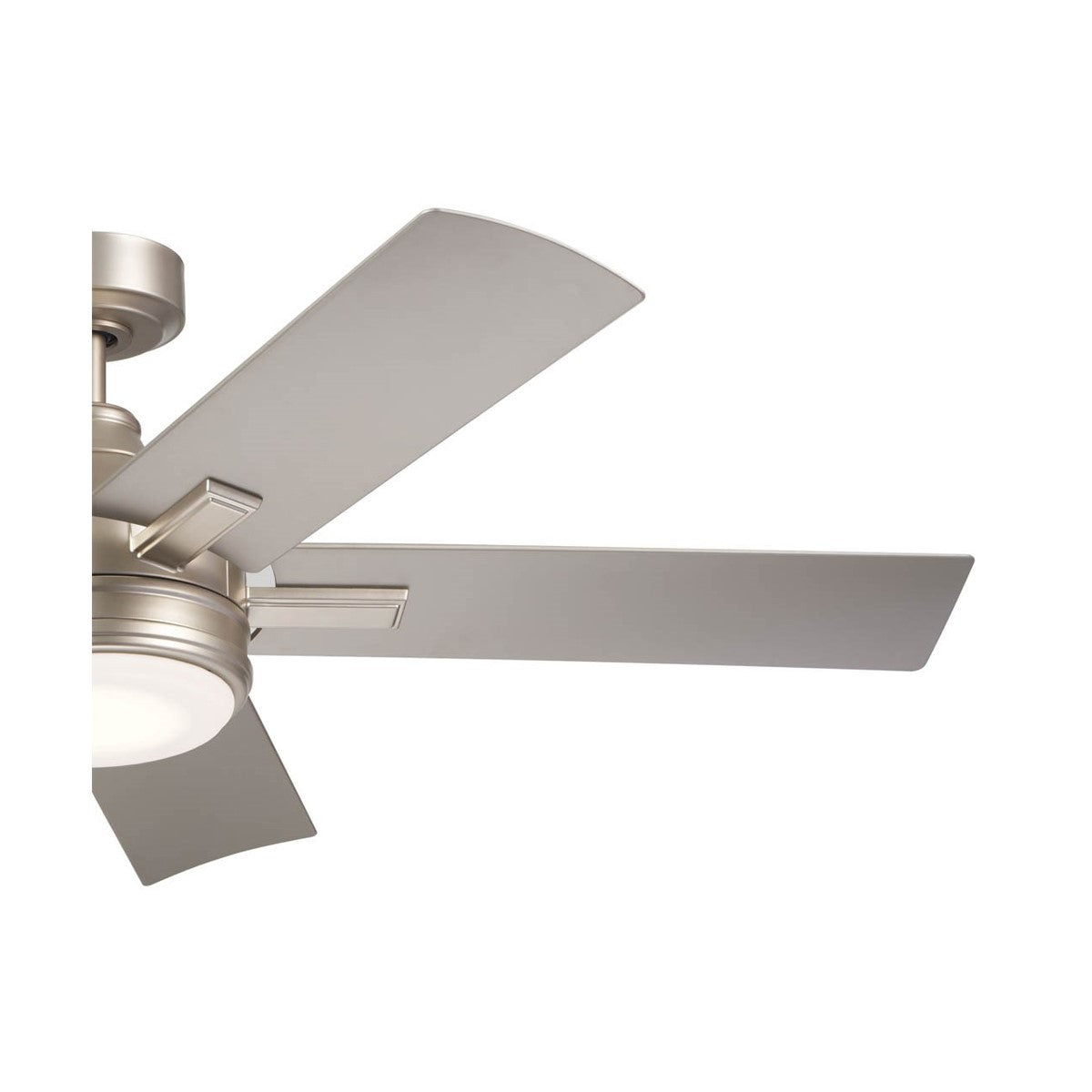 Tide 52 Inch Brushed Nickel LED Damp Rated Ceiling Fan with Remote - Bees Lighting