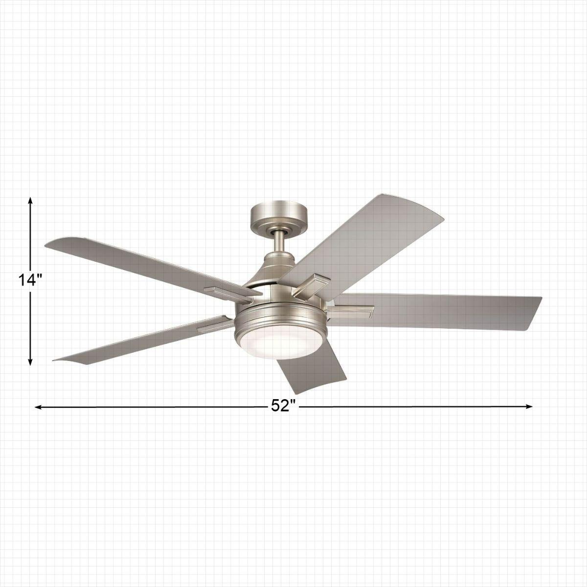 Tide 52 Inch Indoor/Outdoor Ceiling Fan With Light And Remote - Bees Lighting