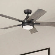 Tide 52 Inch Olde Bronze LED Damp Rated Ceiling Fan with Remote - Bees Lighting