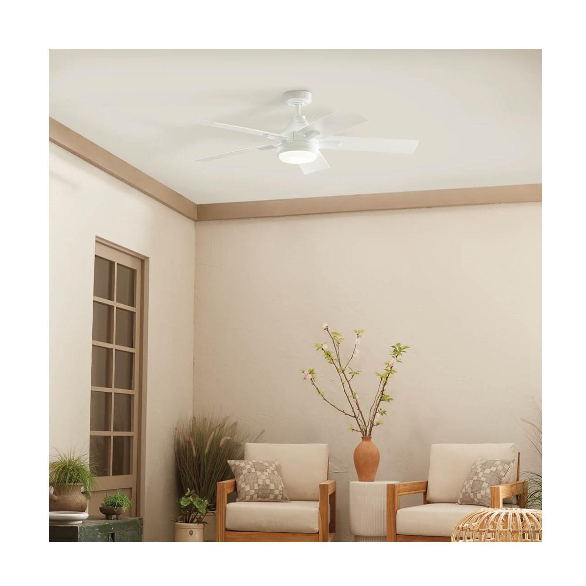 Tide 52 Inch Indoor/Outdoor Ceiling Fan With Light And Remote