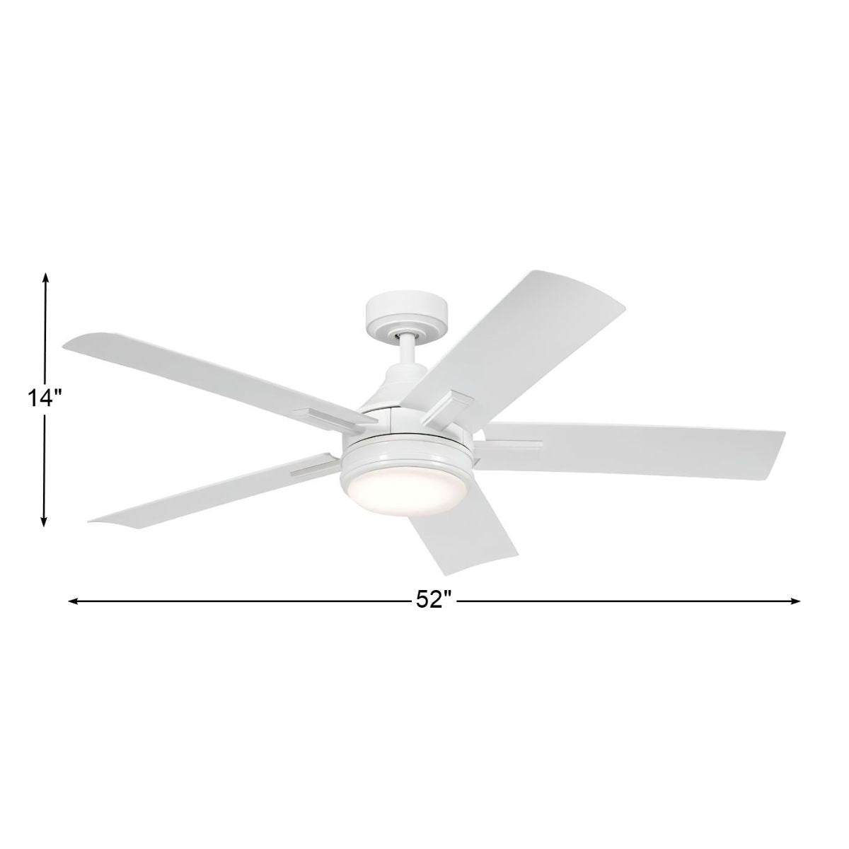 Tide 52 Inch Indoor/Outdoor Ceiling Fan With Light And Remote