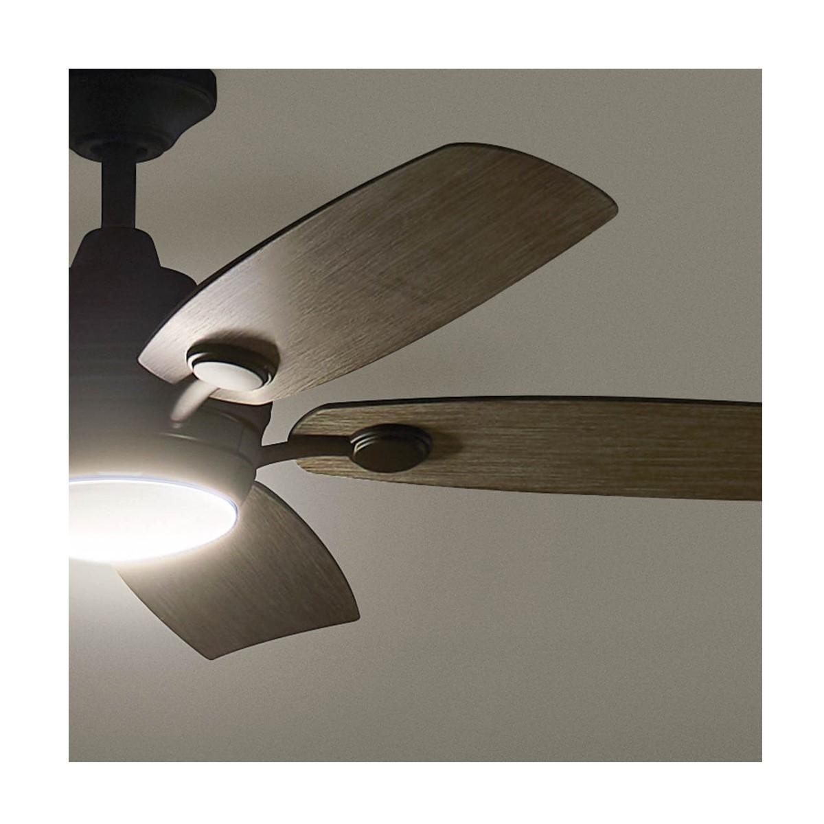 Tranquil 56 Inch Olde Bronze LED Damp Rated Ceiling Fan with Remote - Bees Lighting