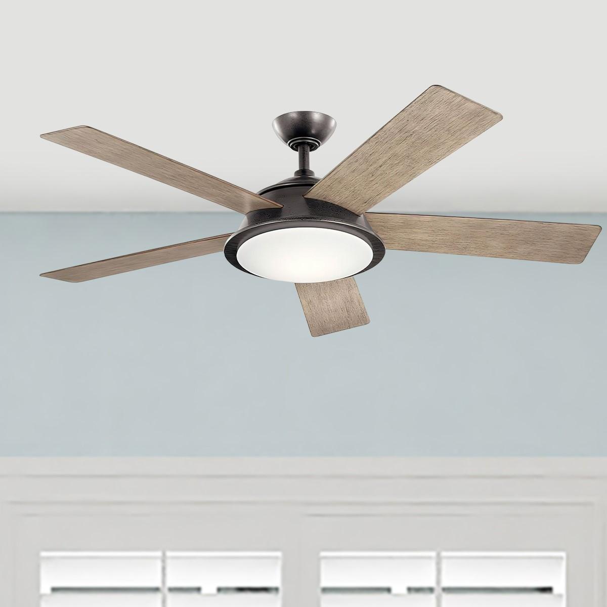 Verdi 56 Inch Anvil Iron LED Coastal Ceiling Fan with Remote - Bees Lighting