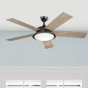 Verdi 56 Inch Anvil Iron LED Coastal Ceiling Fan with Remote - Bees Lighting
