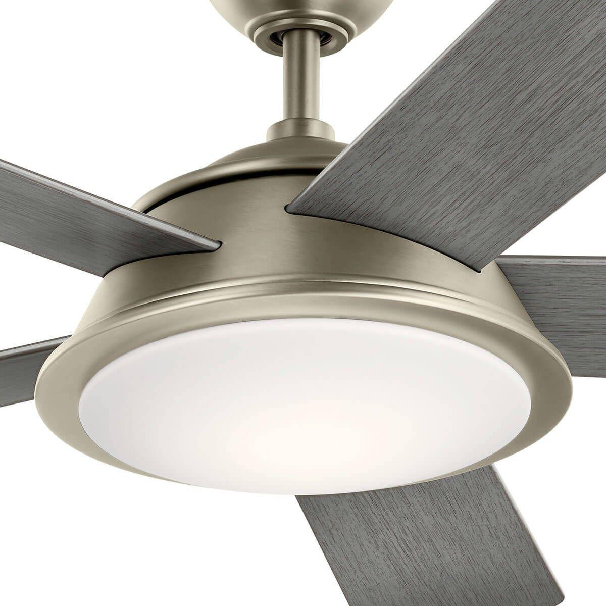 Verdi 56 Inch Brushed Nickel LED Coastal Ceiling Fan with Remote - Bees Lighting