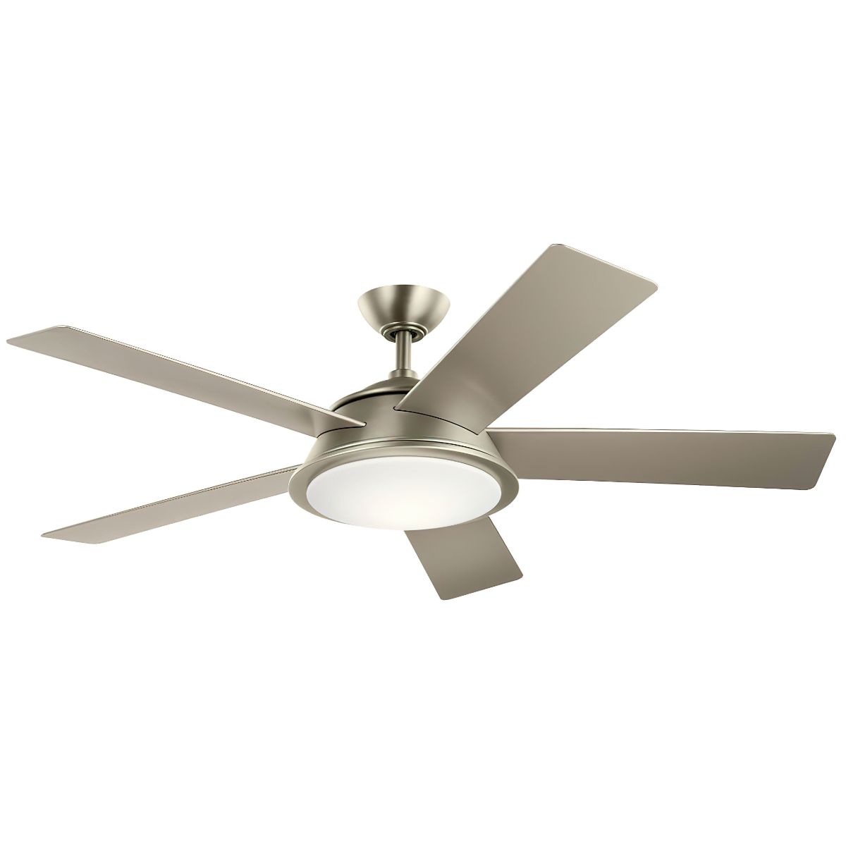 Verdi 56 Inch Brushed Nickel LED Coastal Ceiling Fan with Remote - Bees Lighting
