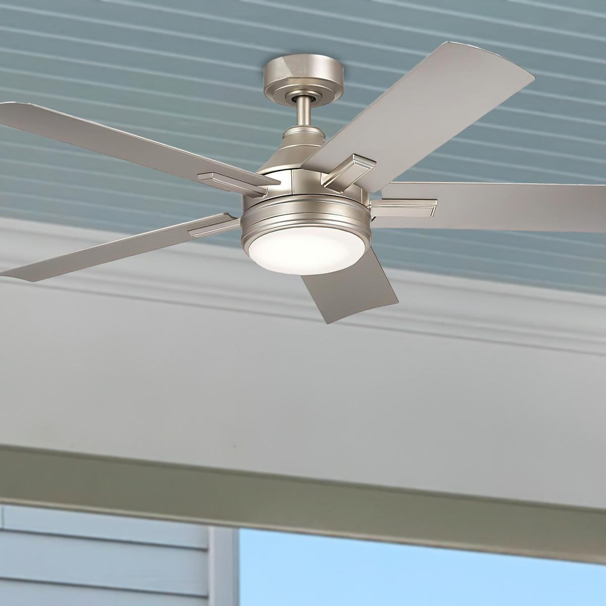 Tide 52 Inch Outdoor Ceiling Fan With Light And Remote, Marine Grade