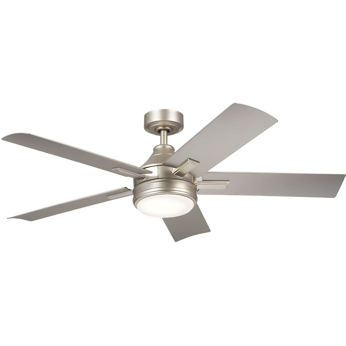 Tide Weather+ 52 Inch Brushed Nickel LED Wet Rated Ceiling Fan with Remote - Bees Lighting