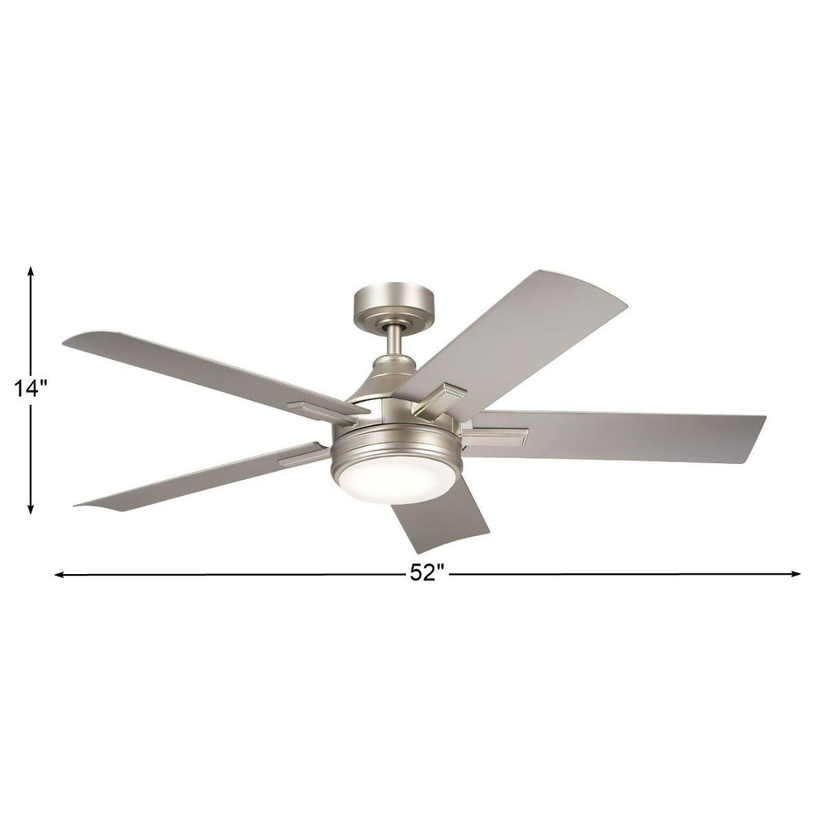 Tide 52 Inch Outdoor Ceiling Fan With Light And Remote, Marine Grade - Bees Lighting